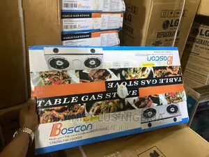 Boscon Table Top Gas Cooker With - 2 Burner [No Pot Stain]