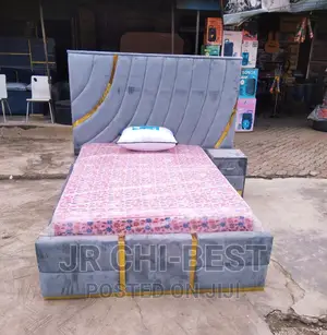 Quality 4 by 6 Upholstered Padded Wooden Bed Frame