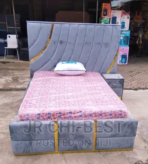 Quality 4.5 by 6 HDF Padded Upholstery Wooden Bedframe