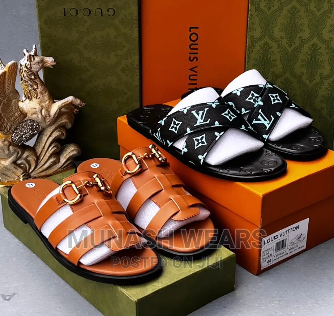 Louis Vuitton Leather Slipers
