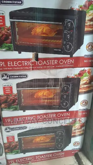 Master Chef 19-Litre Electric Oven, Toaster Grill -Black