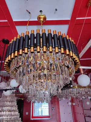 Black and Gold Crystal Chandelier