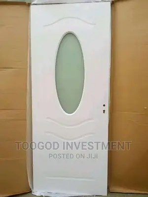 White Wooden Door With Glass Available