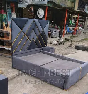 Premium 4 Half by 6 Padded Upholstery HDF Bed Frame