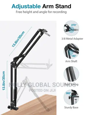 Rode NT2-A Studio Microphone + Boom Arm Table Mic Stand