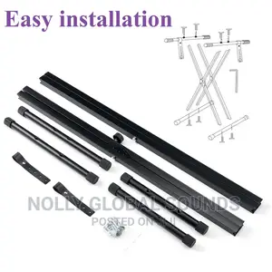 Keyboard / Piano Stand Double X-Style, Adjustable Strap