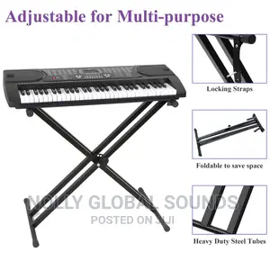 Keyboard / Piano Stand Double X-Style, Adjustable Strap