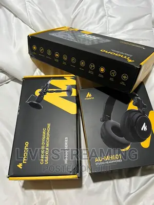 Full Maono Live Set, Hd300 Mic, Headset and E2 Soundcard
