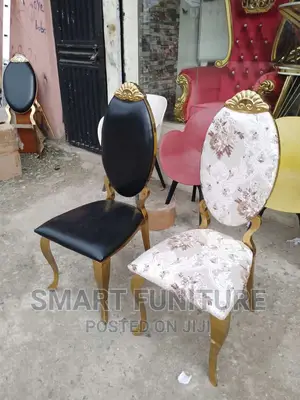 Photo - Solid Design Iron Leg Dining Chairs