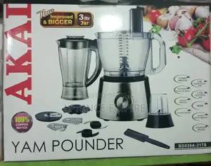 Akai Heavy Duty Motor Yam Pounder /Food Processor 800W