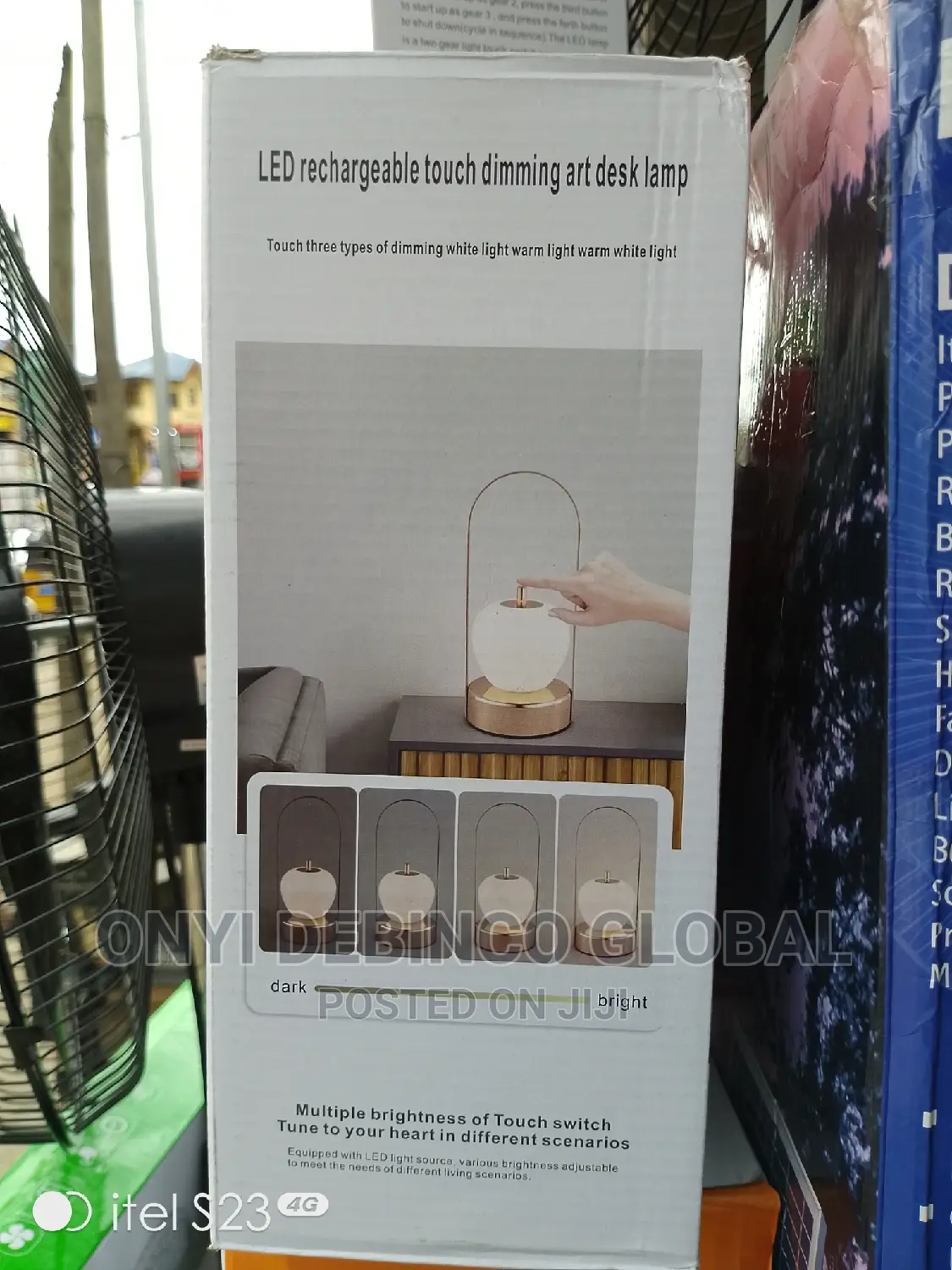 Modern Round Apple Led Rechargeable Table Lamp for Bedroom