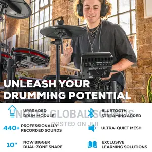 Alesis Nitro Mesh Kit Electric Drum Set With Pads, Bluetooth