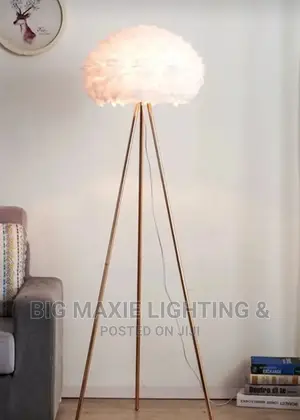 Nordic Tripod Feather Floor Lamps Bedroom Bedside Lamp