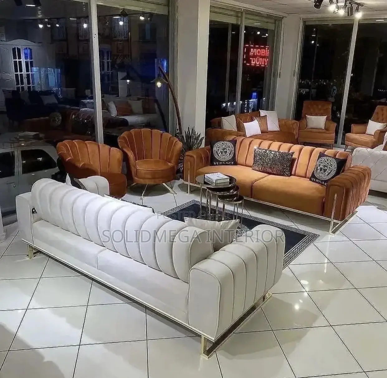 Solid Interior Full Set of Sofa