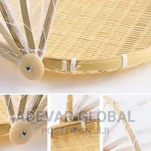 Bamboo Woven Fruit Vegetable Basket With Mosquito Bug Proof