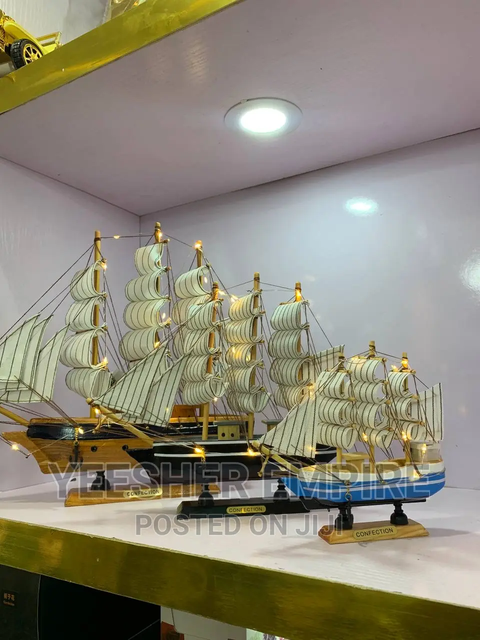 Sail Boat Decor With Light