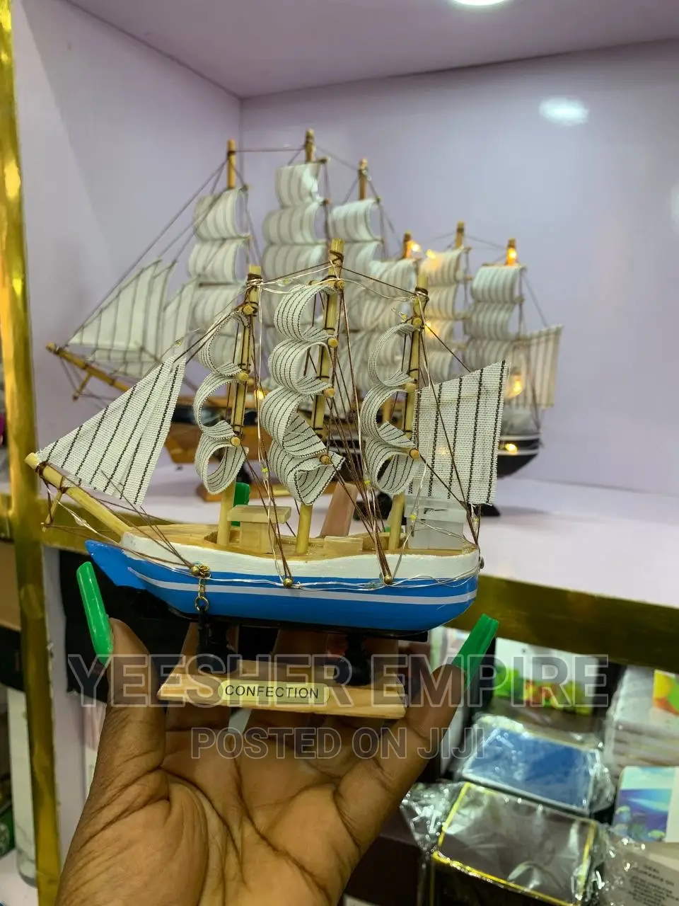 Sail Boat Decor With Light