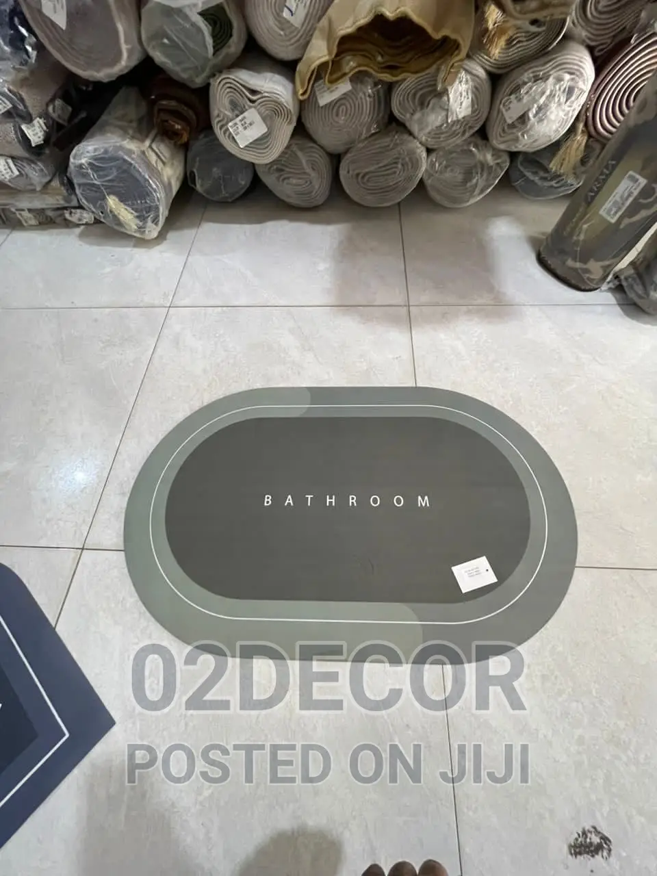 Oval Shape Bathroom Doormat