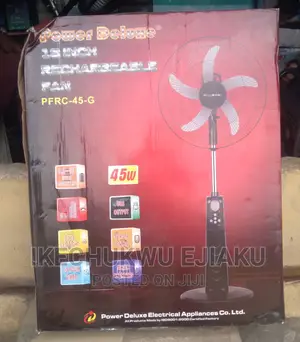 POWER Deluxe 18 Inches RECHARGEABLE FAN