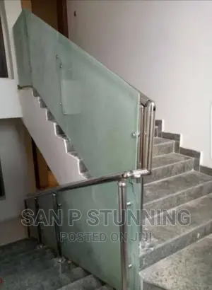 Frosted Design Glass Rail