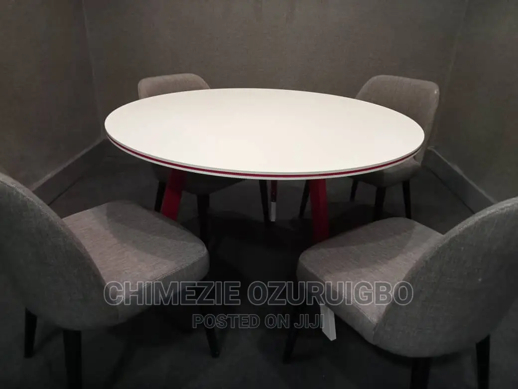 120 Cm White Round Meeting Table