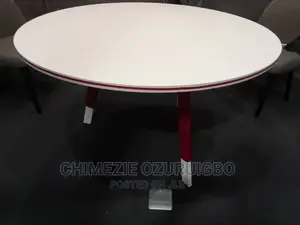 120 Cm White Round Meeting Table