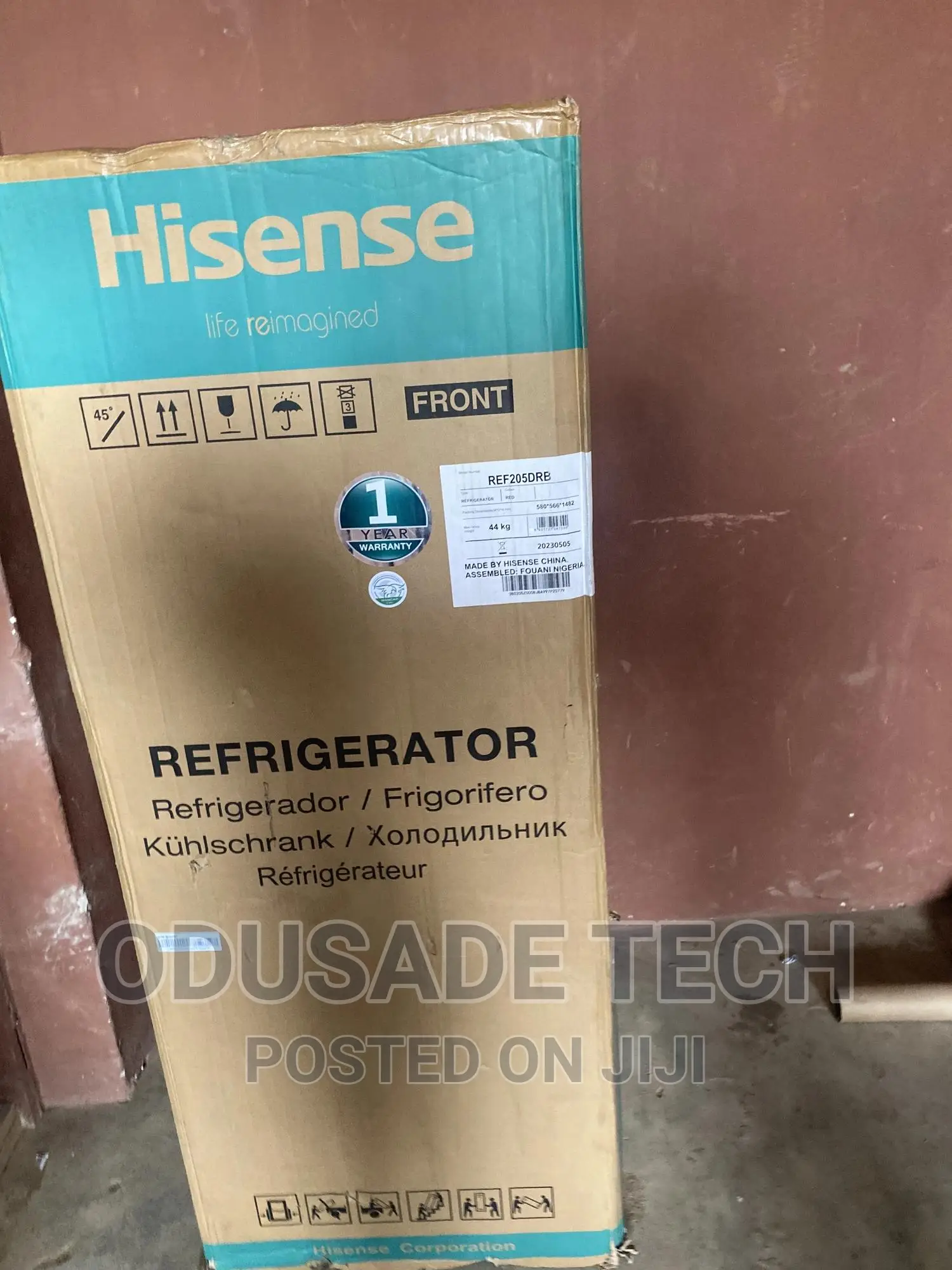 New Hisense 204L Double Door Dispenser Water [Red]