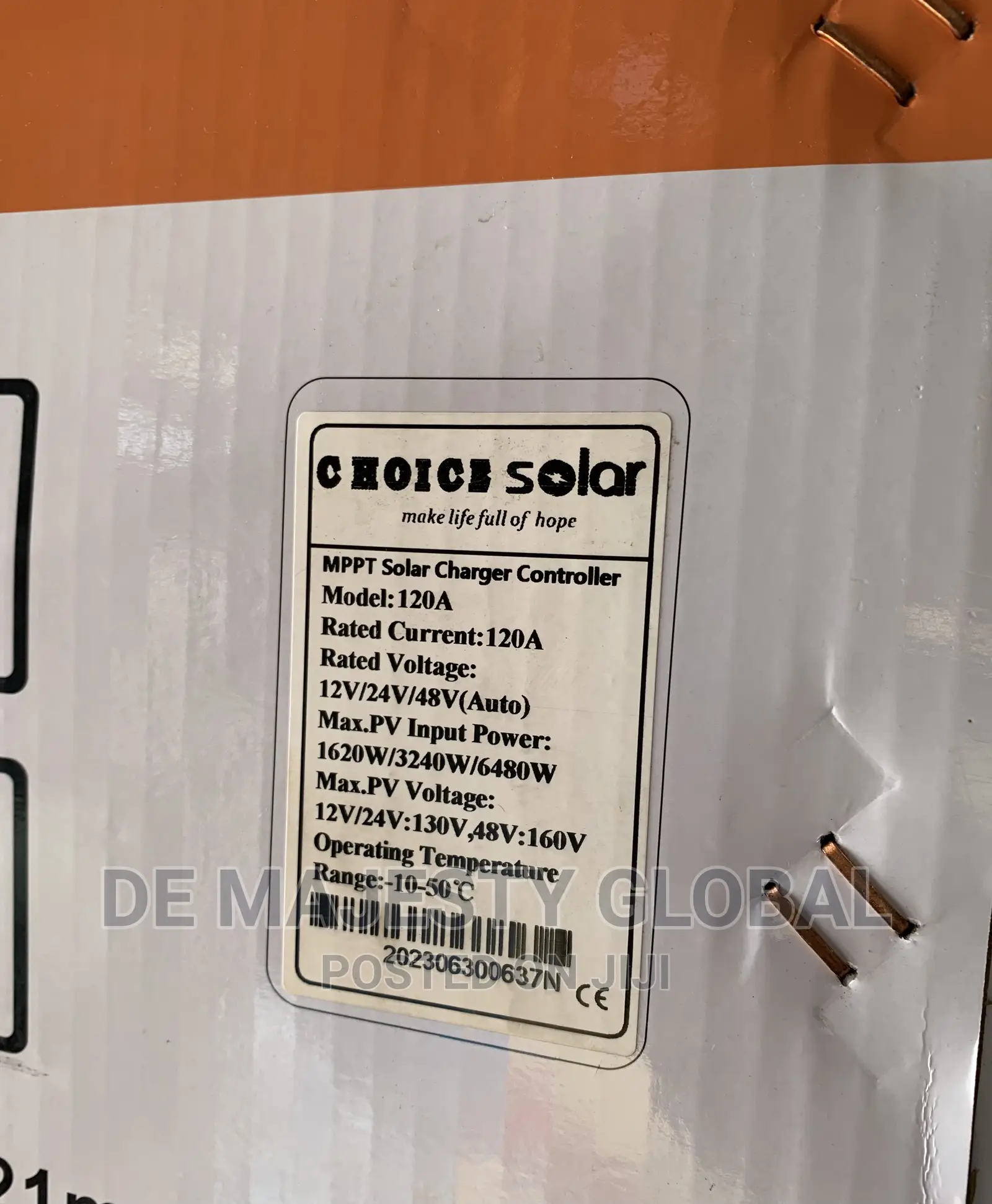 120A48V Choice MPPT Solar Charge Controller