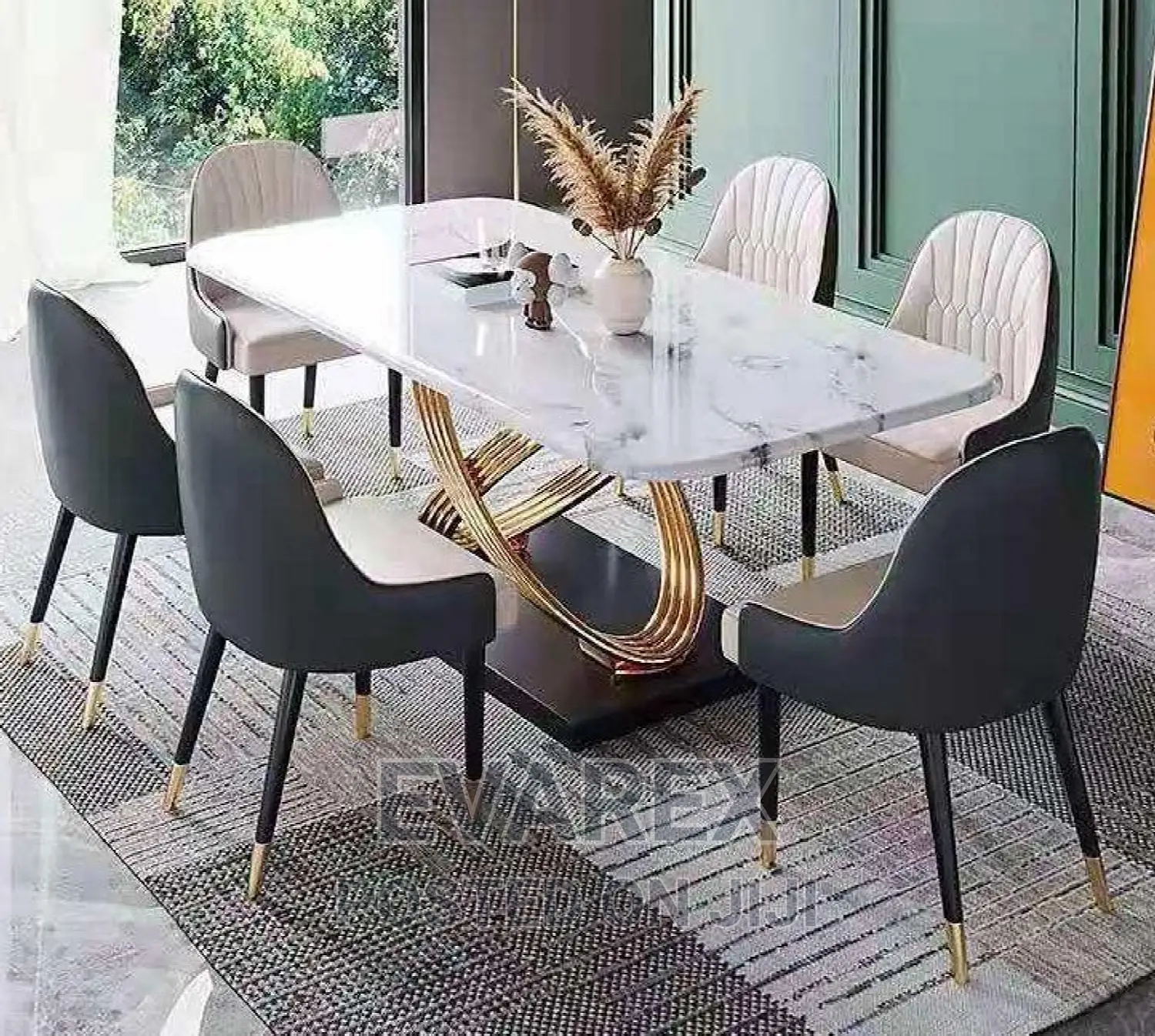 Luxury Dining Table With 6 Chairs