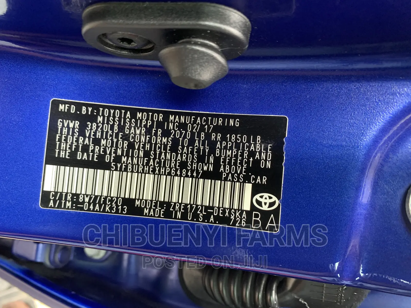 Toyota Corolla 2017 Blue