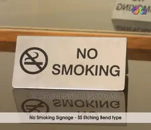 No Smoking Metal Display Desk Sign