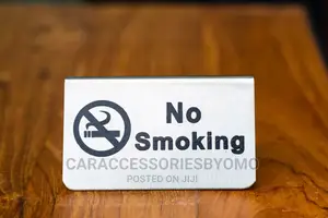 No Smoking Metal Display Desk Sign