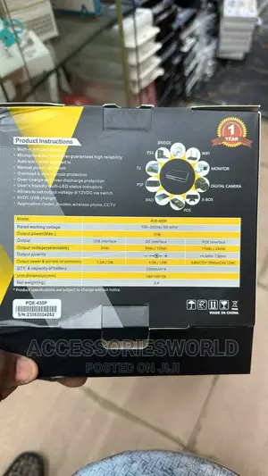 DC Mini UPS With Poe Port Poe-430p
