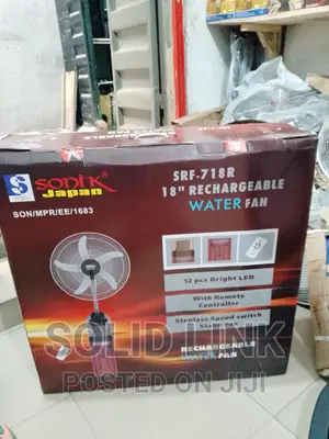 Sonik Japan 18"Rechargeable Water Fan With LED Light