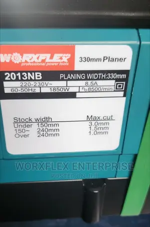 Worxflex Thickness Planer 330mm
