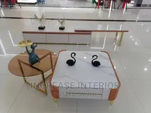 Quality Imported Center Table With Side Stool and TV Stand