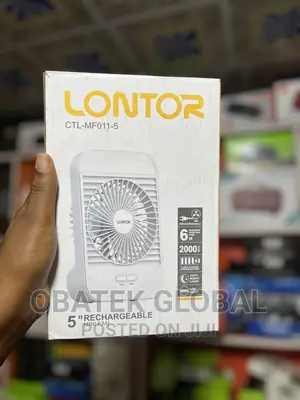 Lontor 5" Inches Portable Mini Hand Fan With LED Light