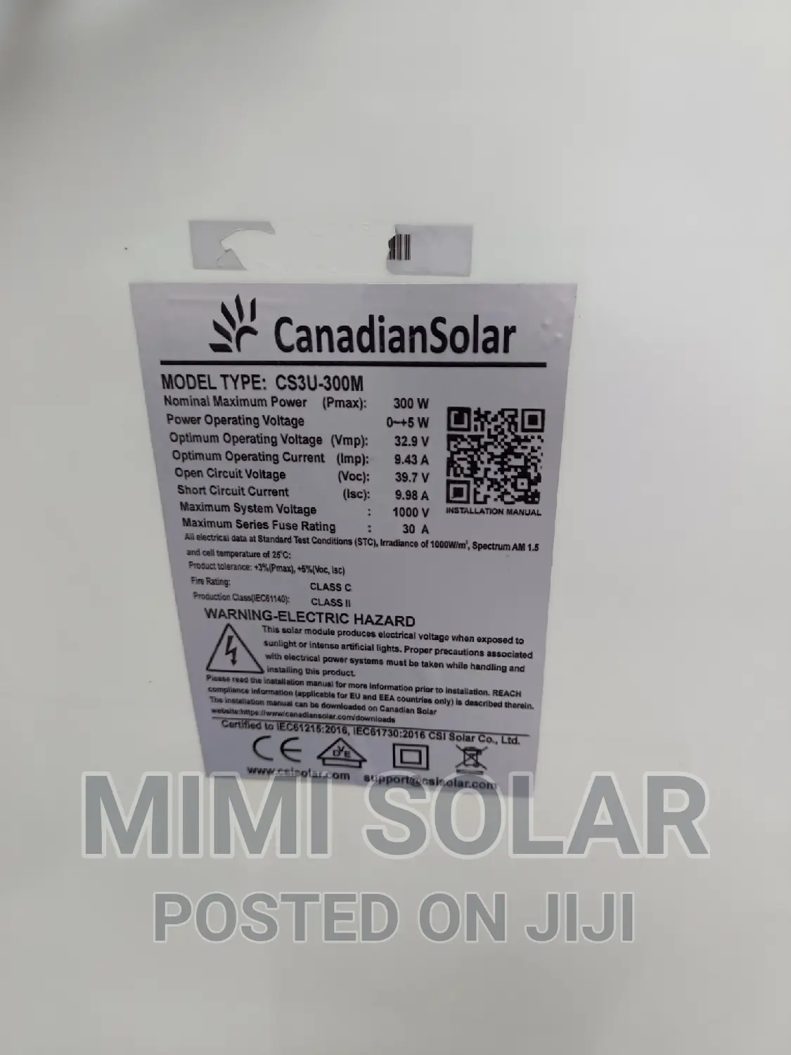 300 Canadian Solar Panel
