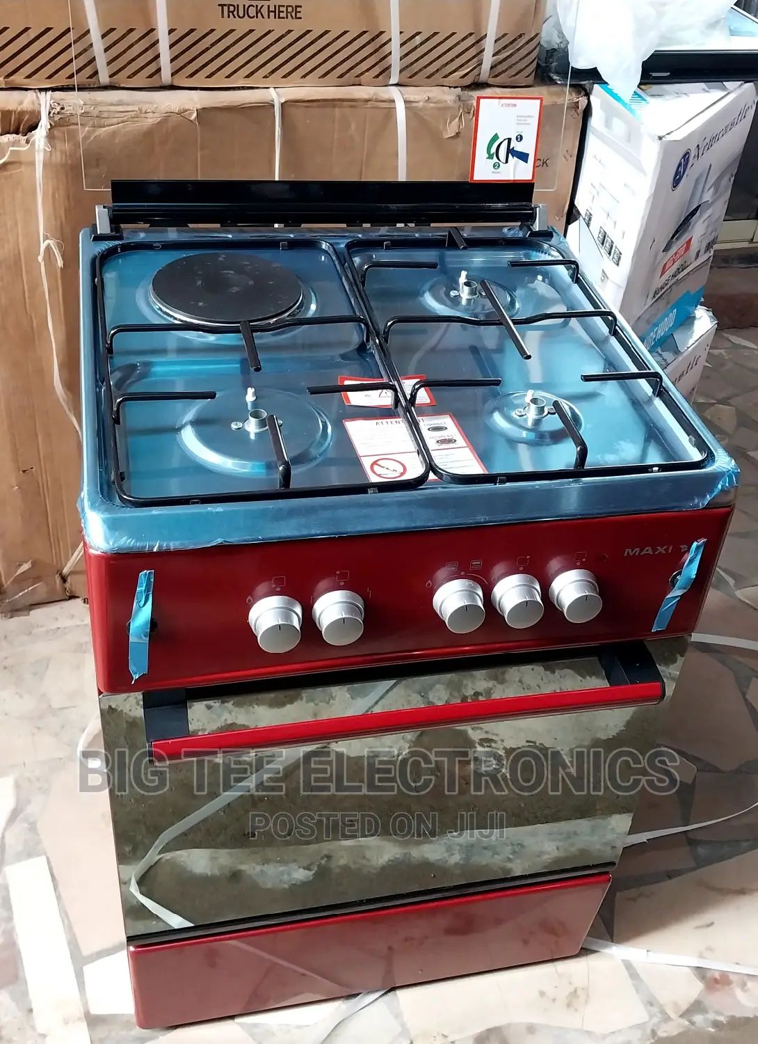 Maxi 3gas 1electric Cooker 60by60cm