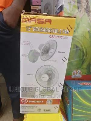 Qasa Rechargeable Table Fan QRF-2912 New