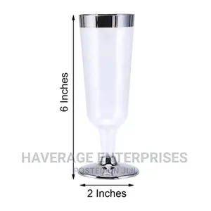 Disposable Plastic Wine Cup (Goblet) - 4.5oz 24pcs