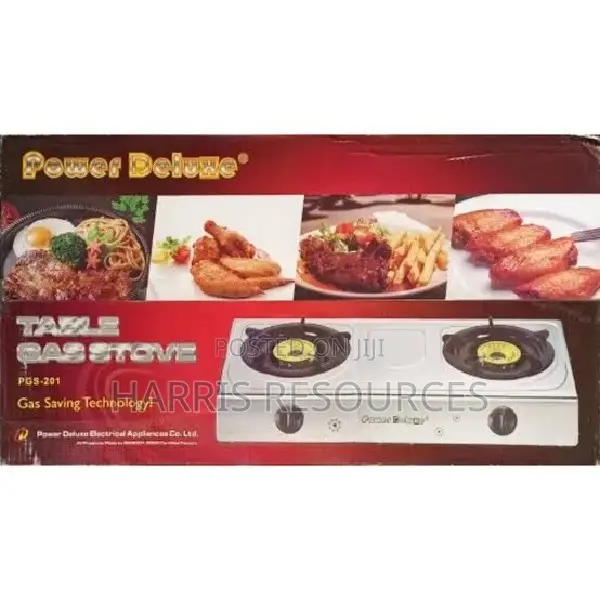Power Deluxe Double Burner Gas Cooker