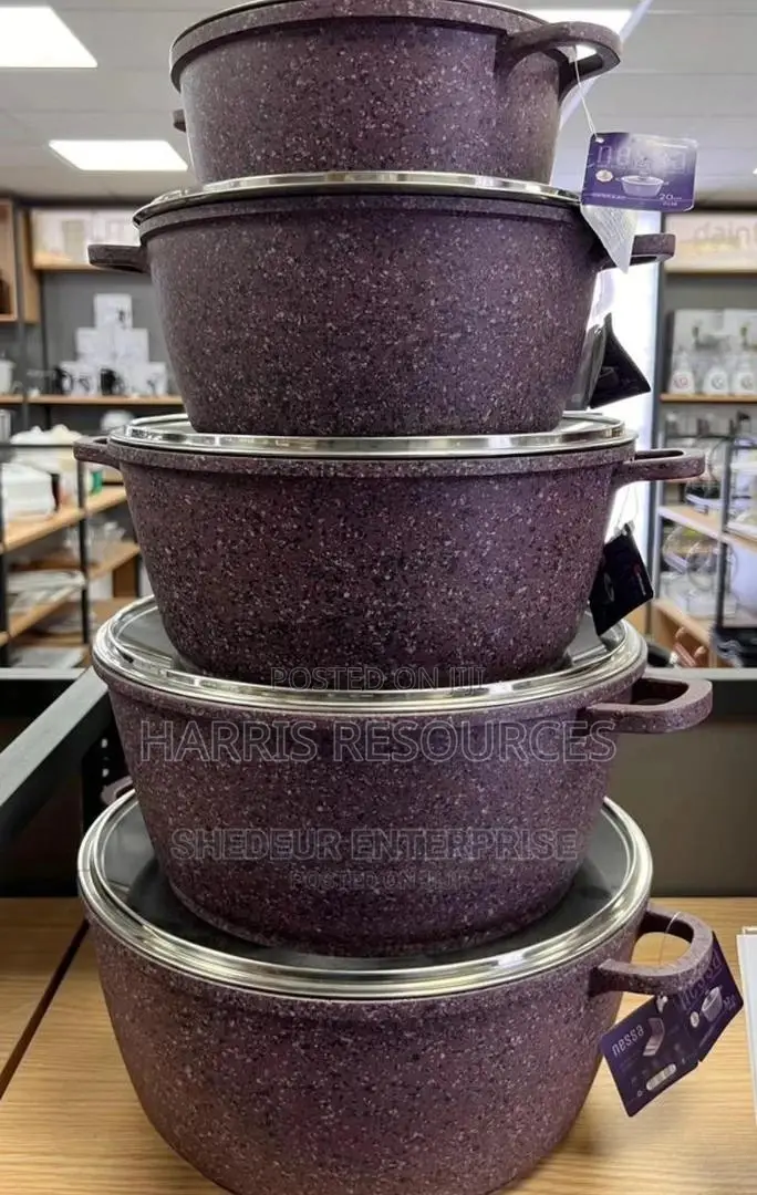 Jio Die Cast Granite Pots - 5 PCS