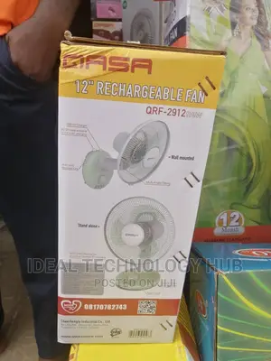 Qasa QRF - 2912 12 Inch Rechargeable Table Fan