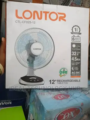 Lontor CTL Cf025 12 Inch Rechargeable Table Fan