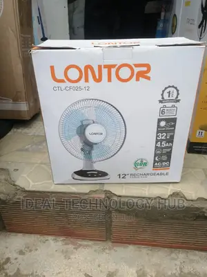 Lontor CTL Cf025 12 Inch Rechargeable Table Fan