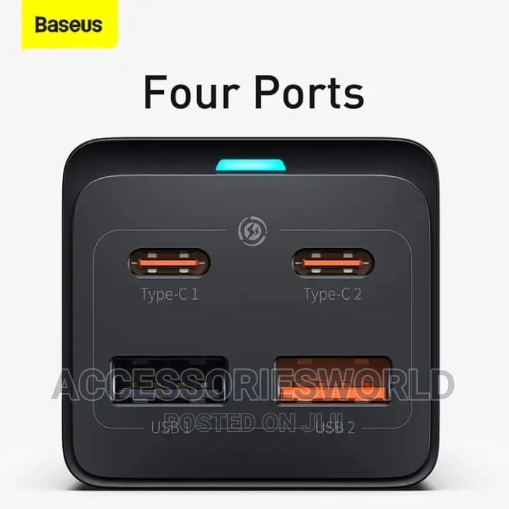 Baseus Gan3 Pro Desktop Powerstrip Ac+2u+2c 65w Eu Black
