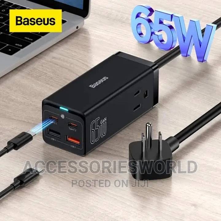Baseus Gan3 Pro Desktop Powerstrip Ac+2u+2c 65w Eu Black