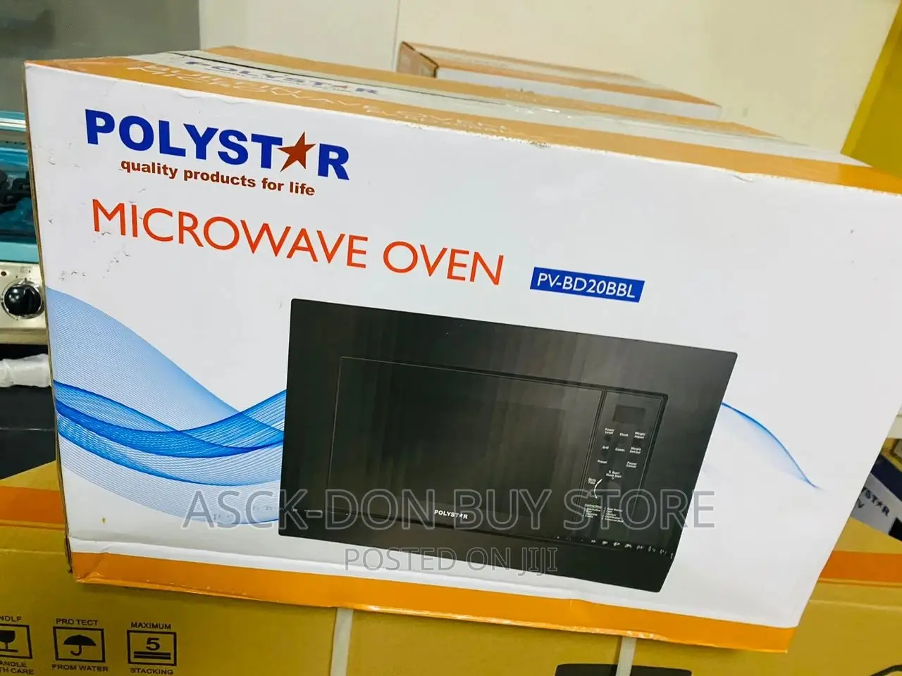Polystar Microwave Built-in Cabinet Black Colour, 2years Wty