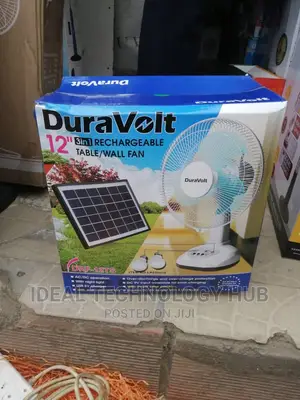 Dura Volt 3 in 1 12inch Rechargeable Table and Wall Fan